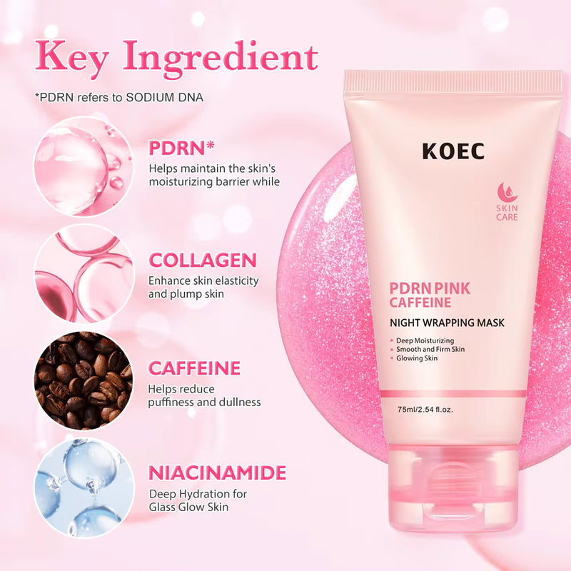 NightVeil™ PDRN Pink Caffeine Night Wrapping Mask