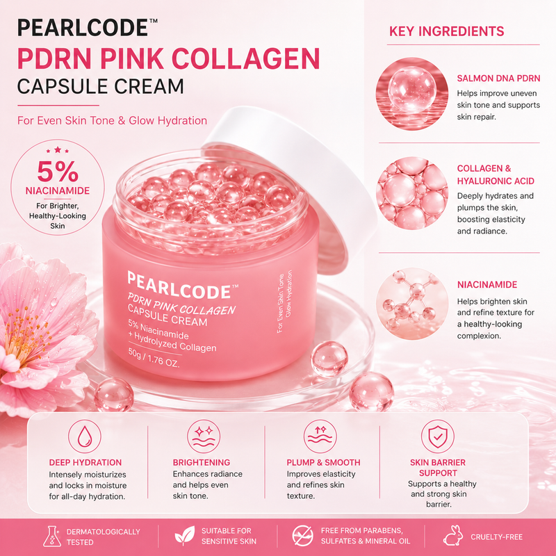 PearlCode™  PDRN Pink Collagen Capsule Cream