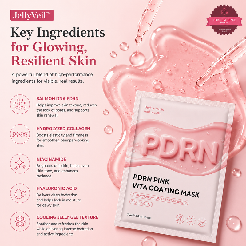 JellyVeil™ Salmon DNA PDRN Collagen Jelly Gel Mask